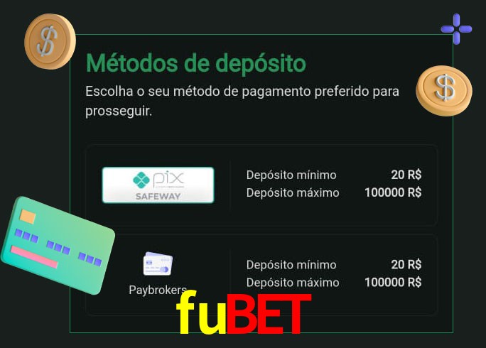 O cassino fubet oferece uma grande variedade de métodos de pagamento